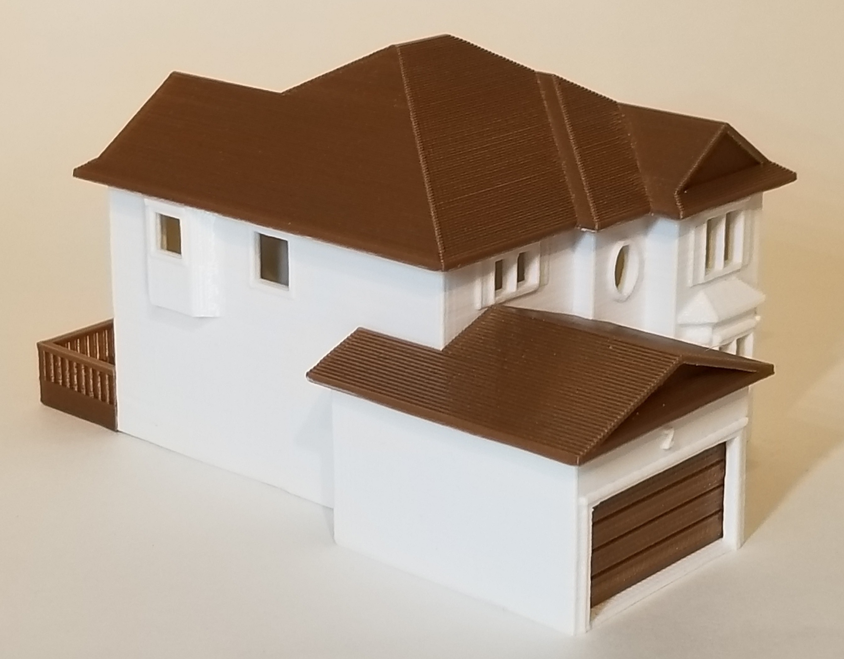 3D file PREMIUM N Scale Suburban Home 1・3D print model to download・Cults